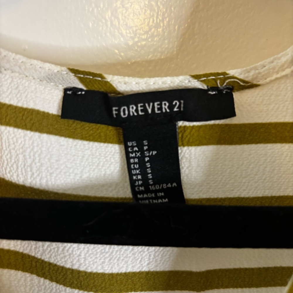 Forever 21 Green and White Striped Dress - Picture 7 of 11